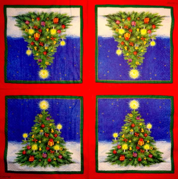 195 Christmas Flowers - 3-ply (red) - Ihr